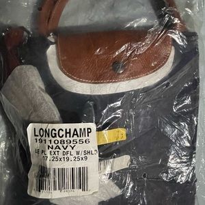 Navy Longchamp le pliage expandable duffel bag